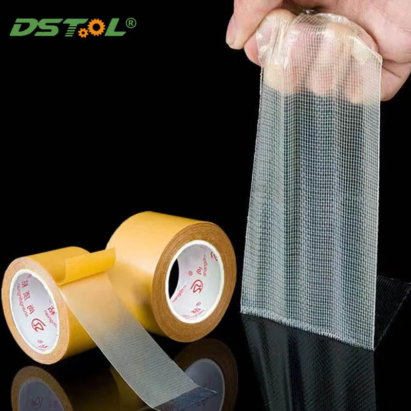 

Double Sided Cloth Base Tape Translucent Mesh Strong Fixation Tape Waterproof Super Traceless High Viscosity Carpet Adhesive