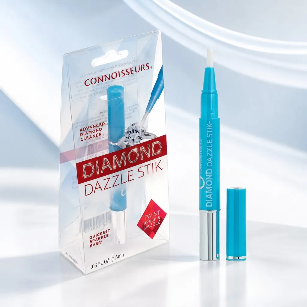 Connoisseurs Diamond Dazzle Stik Jewelry Cleaning Brush for Gold Platinum Moissanite Ring Polish