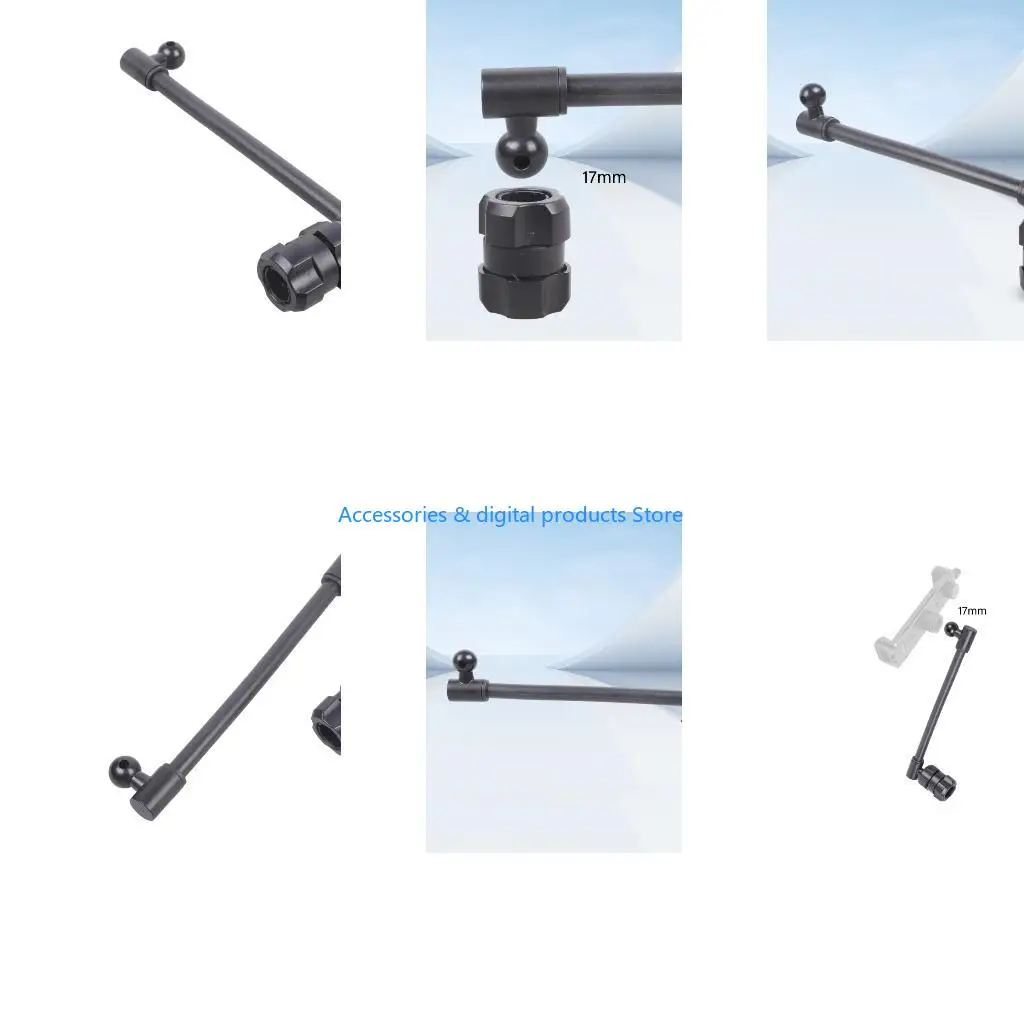 77JD Ergonomic Z Bend 17mm Ball Head Extender Rod For Flexible Device Mounting Positions