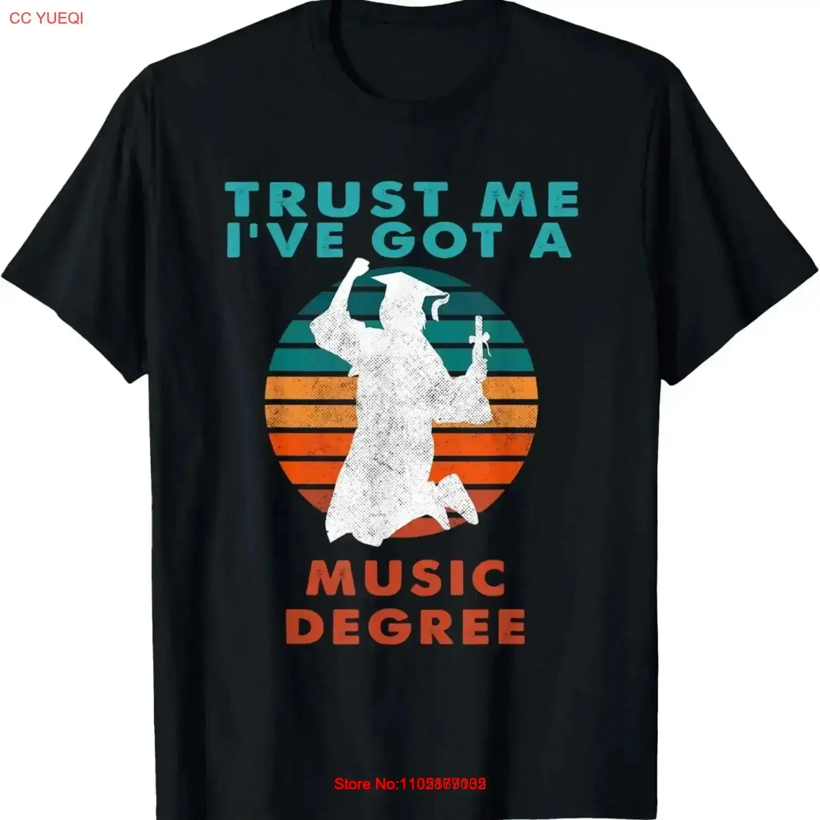 

Trust Me I've Got A Music Degree College Graduation T Shirt vintage Washed Casual Versatile Soft graphic Breathable vintage
