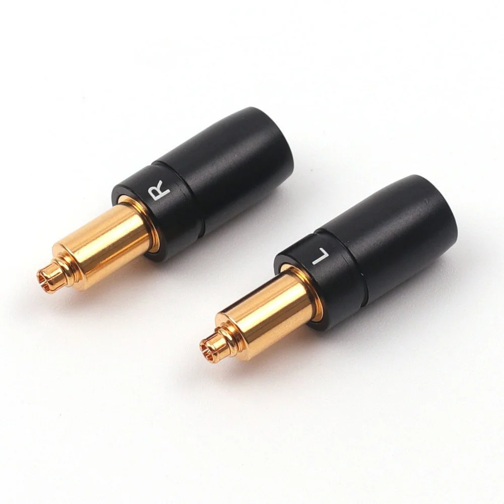 1 Pair Earphone Pin Male Gold Plated Plug for Shure SRH1840 1540 1440 Straight Shape DIY Audio Connector Long Type