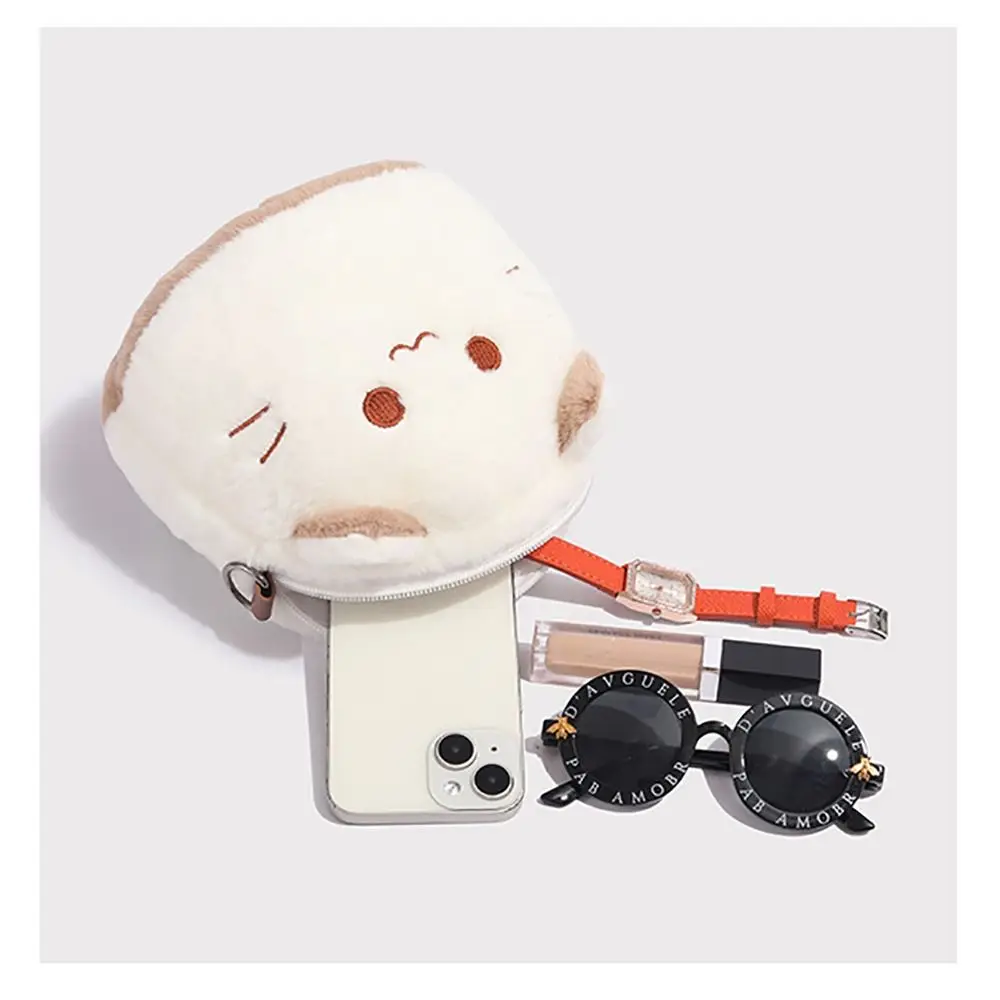 2025 Cute Plush Backpack Adorable Cartoon Furry Cat Bag Fashion Kitten Handbag for Woman Kids - view 4