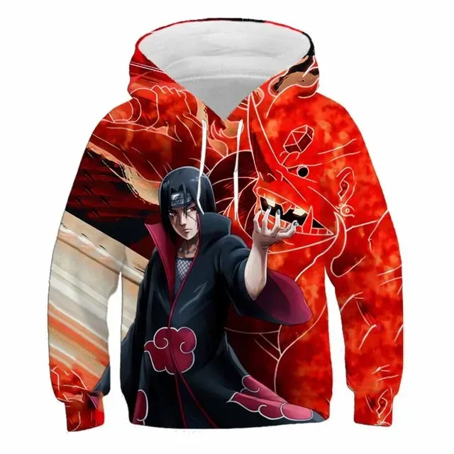 Uchiha Itachi Boys and Girls Hoodie Naruto Men's Hoodie 3D Print Oversized Pullover Sasuke Men's Hoodie Akatsuki Men's Clothing