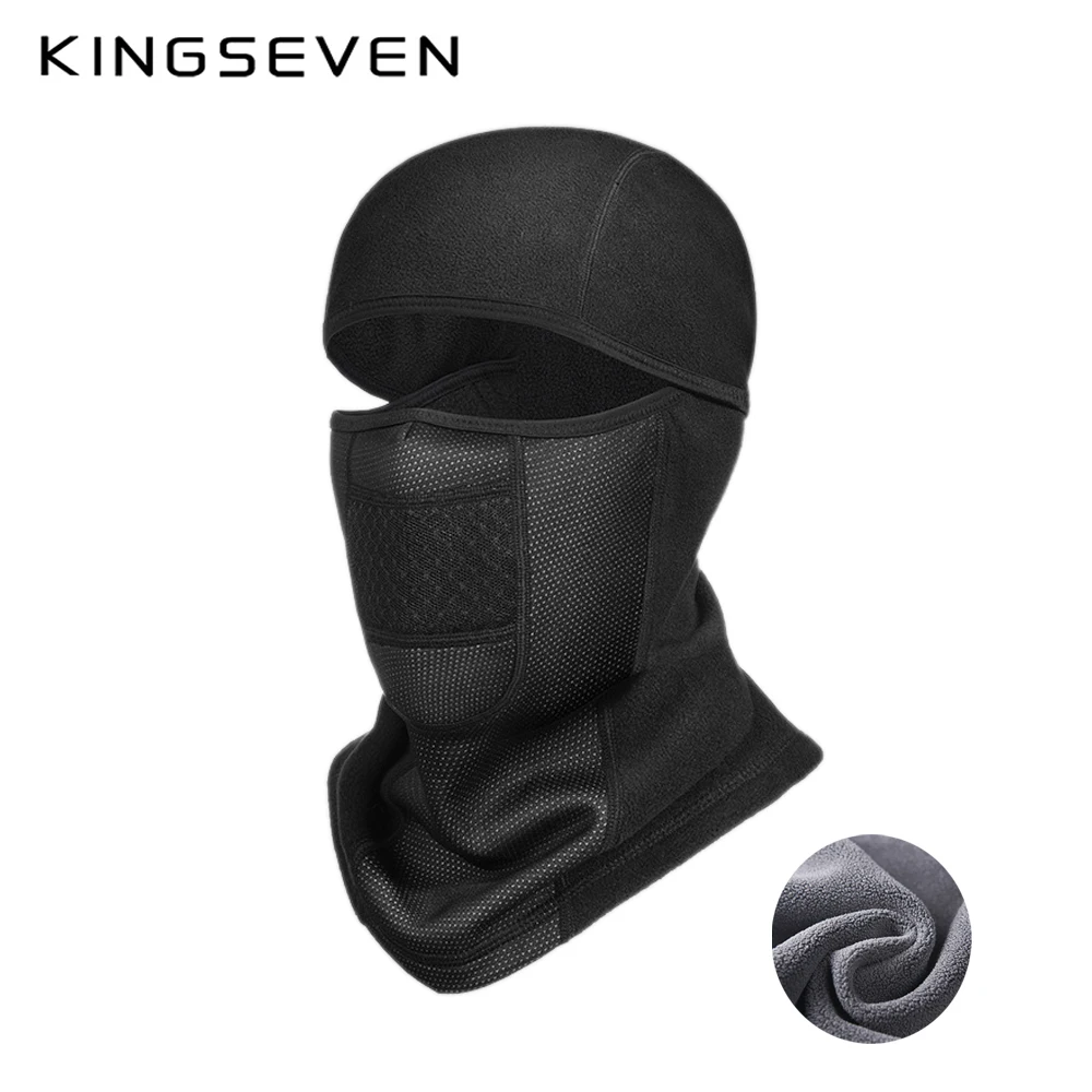 KINGSEVEN Winter Warm Cycling Mask Polar Fleece Motorcycle Riding Helmet Liner Outdoor Sport Windproof Ski Mask Scarfs Balaclava