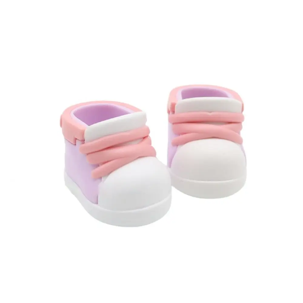 1Pair Cute Soft Mini Doll Shoes Mini Hand-made Doll Sneakers Dolls Accessories Time To Chill Board Shoes for Labubu Doll 15cm