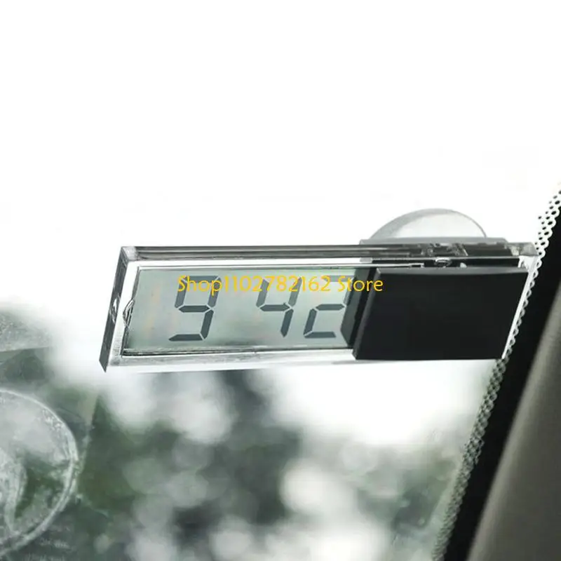 

547B LCD Display Digital Car Clock / Thermometer Temperature Meter Gauge Mini Clock