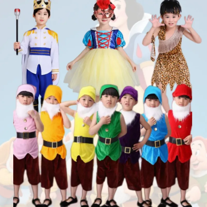 Conjunto de disfraces de cuento de hadas para niños, vestido de princesa real, túnica de duende de fantasía, chaleco de cazador, accesorio de espejo mágico para Halloween