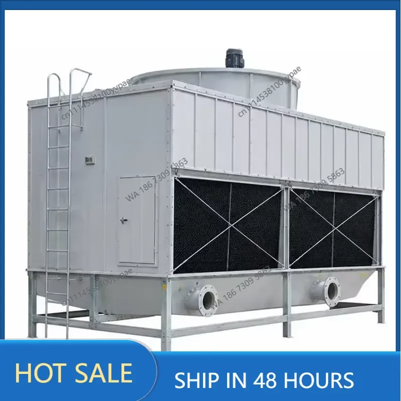 High-efficiency macro-polymer industrial cooling water treatment system with square FRP counter-flow open cooling tower