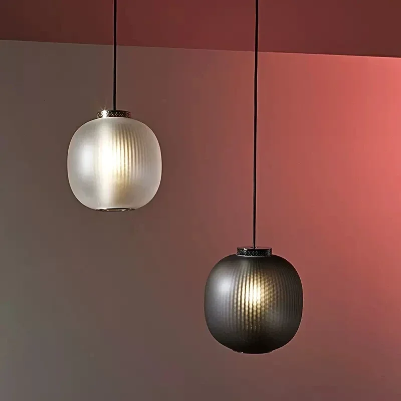 

Modern Glass Simple Creative LED Pendant Lamp Living Room Bedroom Study Stairs Aisle Round Sphere Lamp Hotel Coffee Bar Light