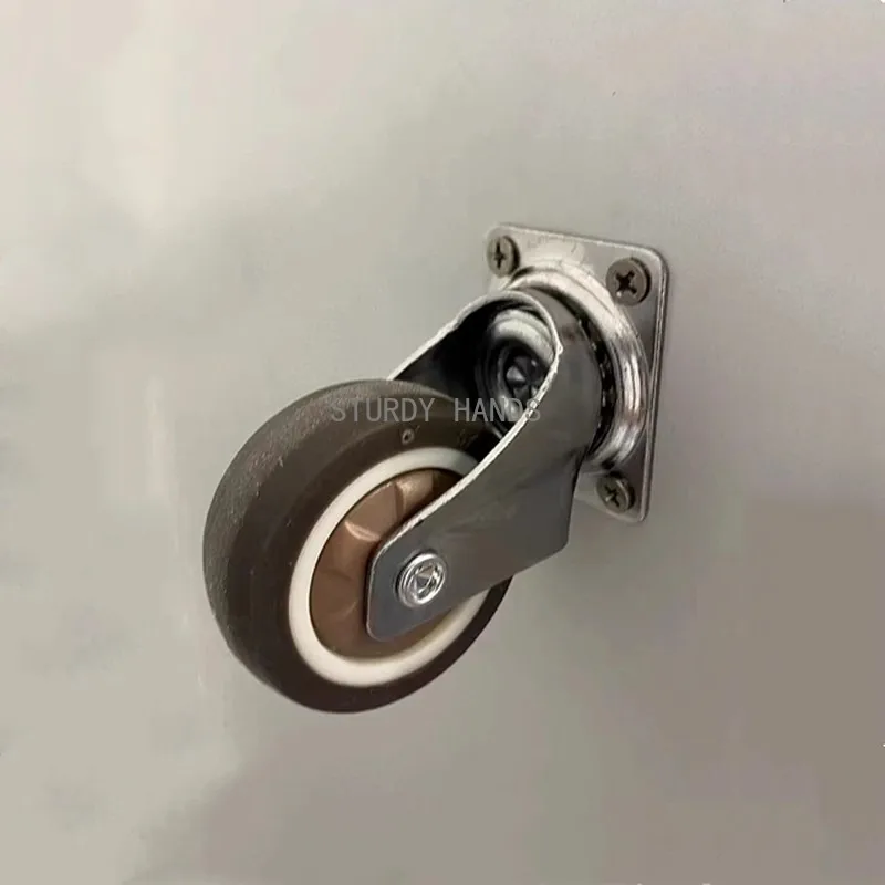 

4 шт. мебельные колеса 1/2 дюйма, бесшумные резиновые универсальные вращающиеся колеса для платформы, ручная тележка, фурнитура, аксессуары