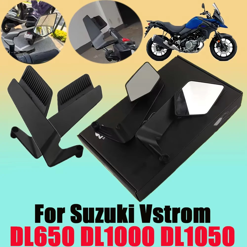 

Rearview Mirrors Stealth Winglets Rotate Side View Mirror Accessories For Suzuki Vstrom DL650 DL1000 DL1050 V-strom DL 650 1000