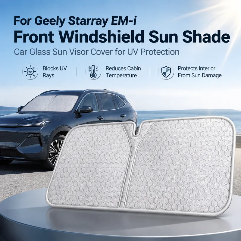 For Geely Starray EM-i Front Windshield Sun Shade, Car Glass Sun Visor Cover for UV Protection