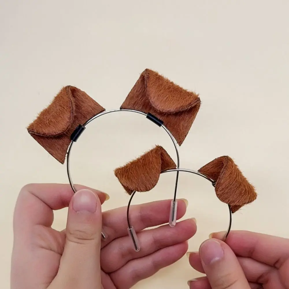 Dress Up Toy Kawaii Fascia per orecchie di cane Morbido fai da te BJD/SD Copricapo per bambole Carino marrone simulato Animale Orecchio Cerchio per capelli Ragazze Giocattoli