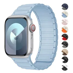 Magnetic Band For Apple Watch Straps 45mm 44 mm 46mm 49mm 40mm 41mm 38mm 42 Silicone Bracelet iWatch Series 8 7 6 9 Se 10 Ultra2