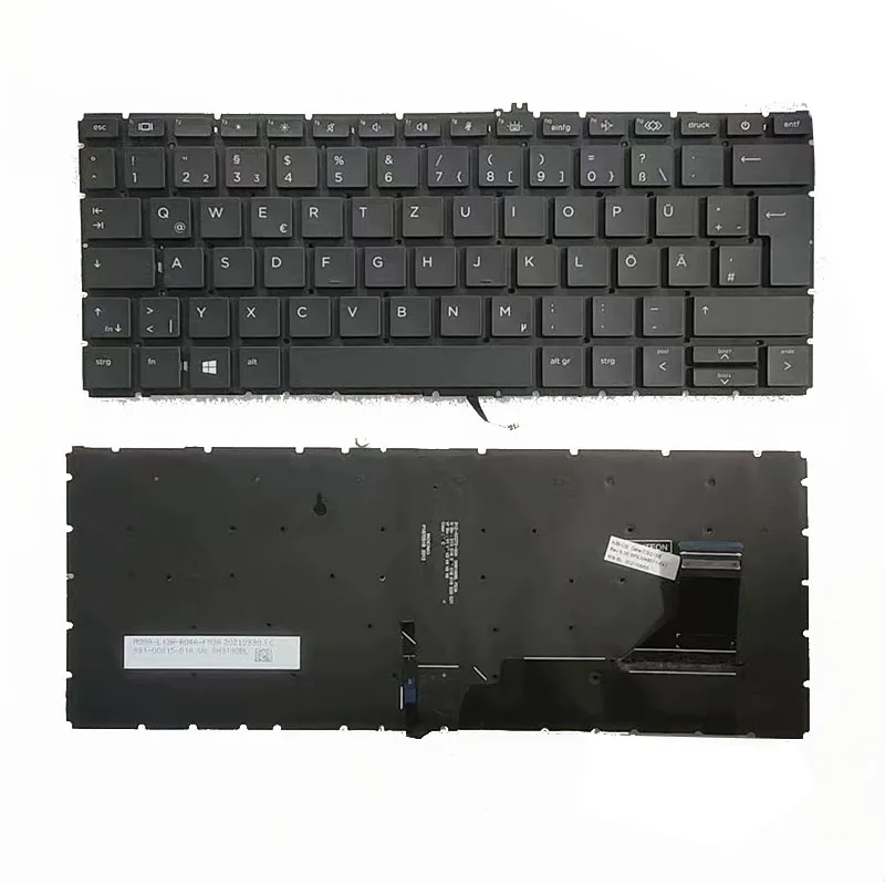 GR Germany Language Backlight Keyboard For HP Elitebook 830 G7 Black
