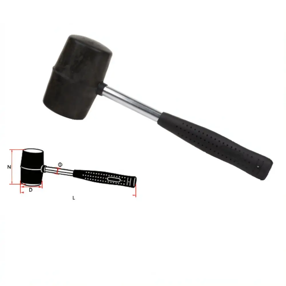 Premium Rubber Mallet For Ceramic Tile Flooring Installation Steel Handle Non Slip Grip Home Renovation Manual Tool Durable