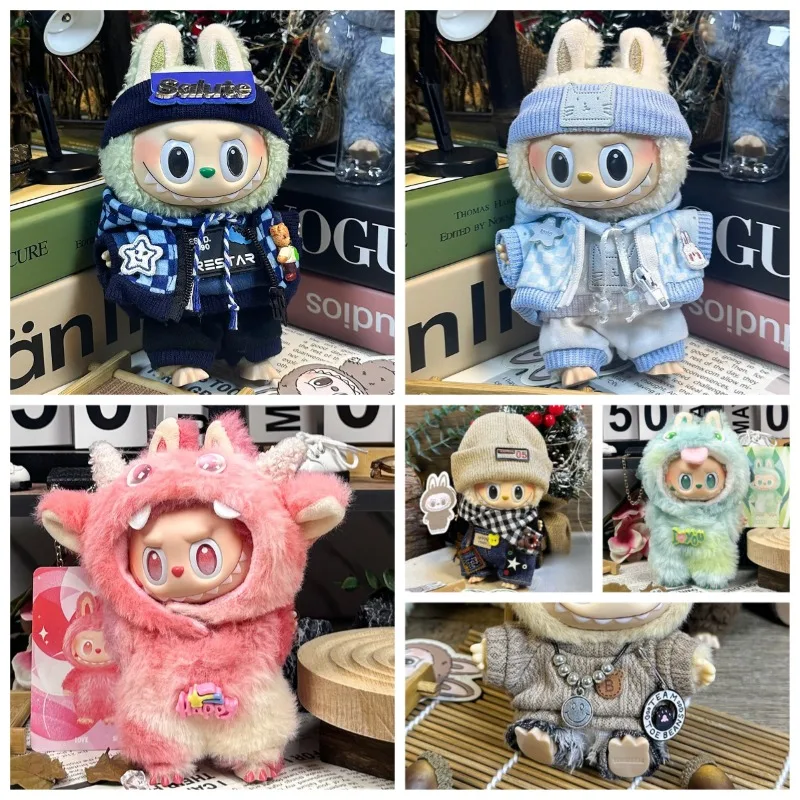 

Fashion sports doll clothes 17cm pull cloth zipper cute mini doll shirt sit party baby clothes children's toy girl gift set