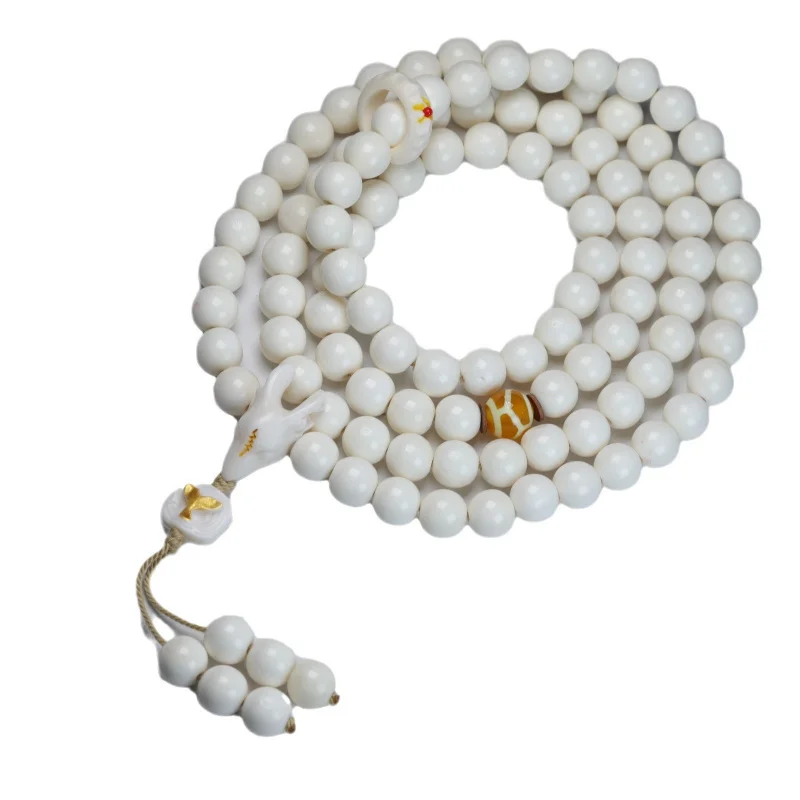 الخرز الأصيل 108 قطعة سوار متعدد الدوائر قلادة قرون منحوتة الغزلان المحملة مصنع الملحقات #5