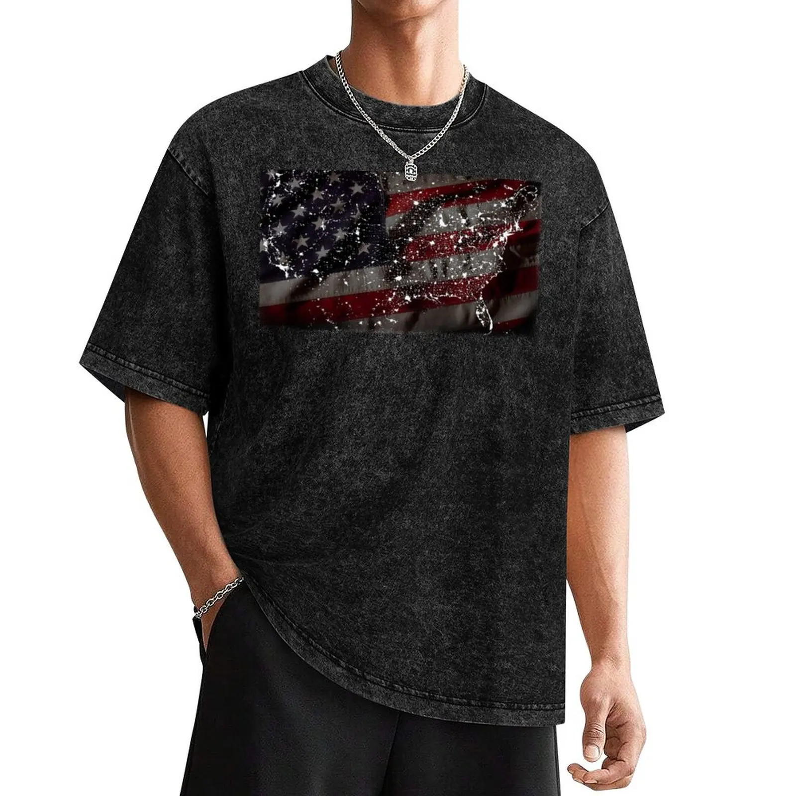 Freedom Night Lights T-Shirt blacks plus size clothes mens fashion