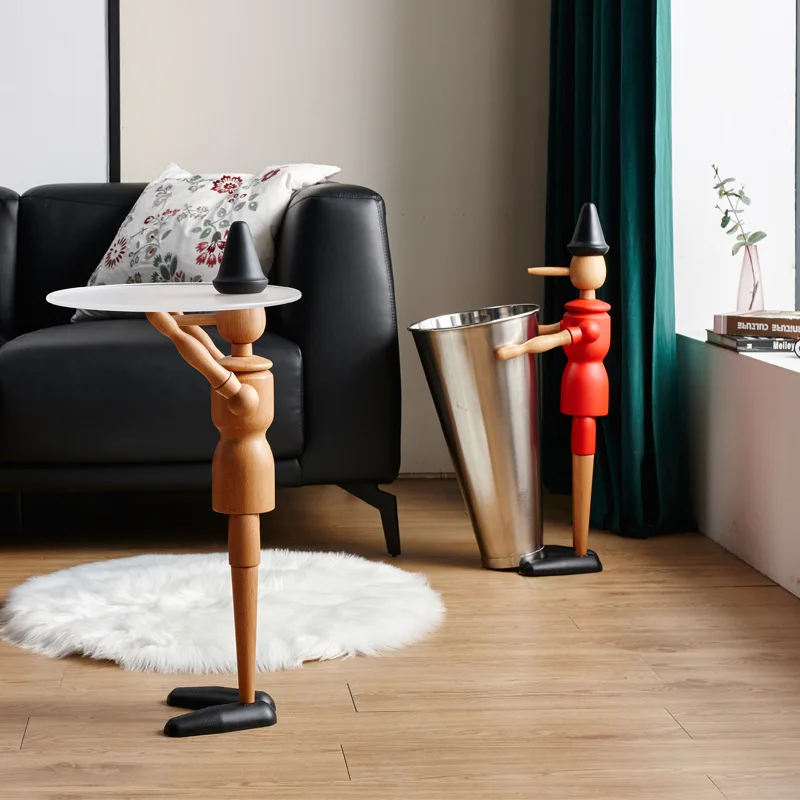 Puppet table creative Internet celebrity personality decoration Internet celebrity ins sofa side few simple corner  solid wood