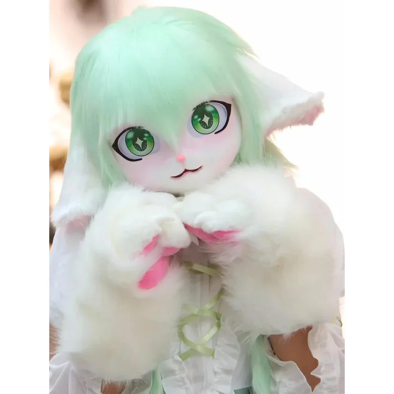 Headset Furry Cosplay Paw Head Base Comiket Furry Kig Fursuit Kigurumi Animal Cat Rabbit Doll Beast Mask Cosplay Costume