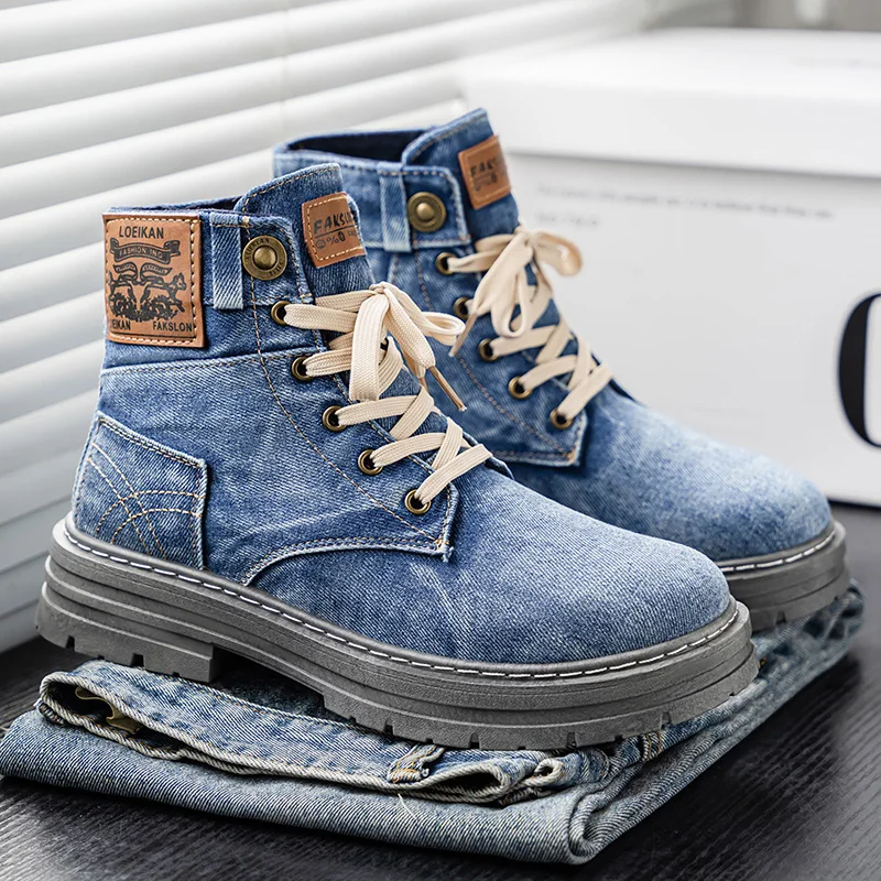Spring/Summer High-Top Large Size Simple Versatile Durable High-Quality Retro Elegant Style Casual Sports Men's Shoes