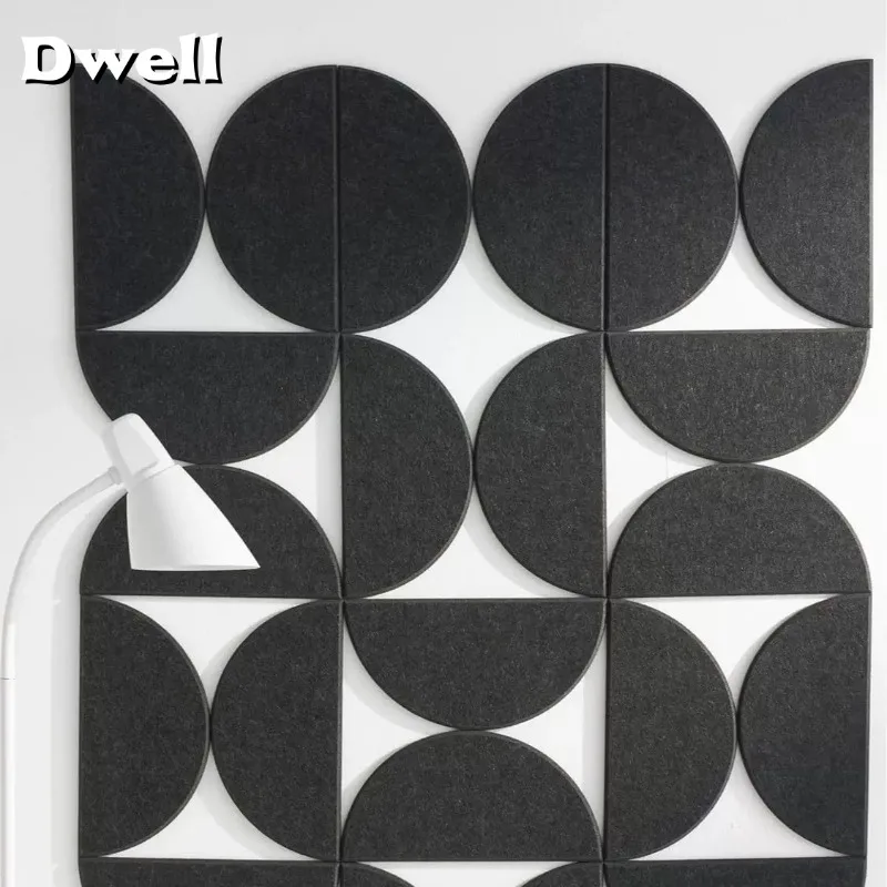 Semicircle Felts Acoustic Wall Panels Peel & Stick Self-Adhesive Soundproof Wall Stickers for Office/Home Decor (6/12/24 Pcs)