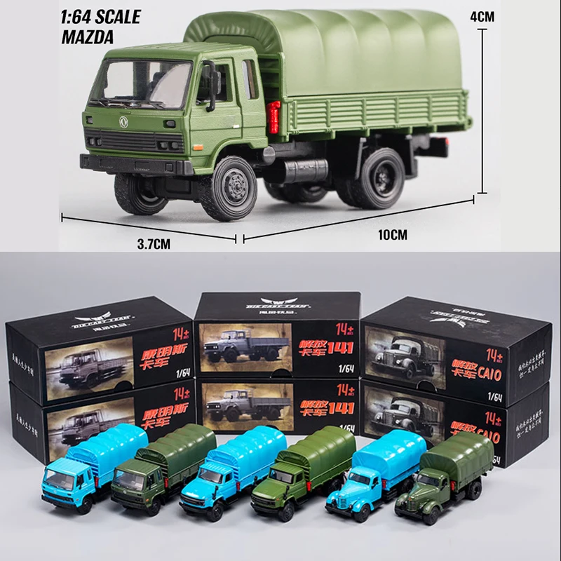 DCT 1/64 Dongfeng Cummins Liberation CA10 Green CA141 Truck Car Alloy Vehicle Diecast Metal Model Kids Xmas Gift Toys for Boys