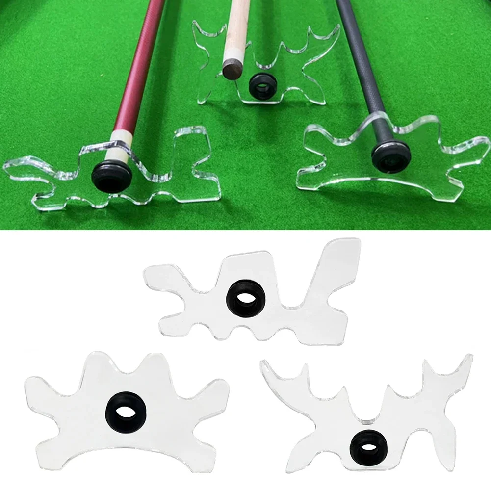 Multi-Function Crown Antler Transparent Acrylic Billiard Stick Holder Elongated With Rubber Protection Customizable Positioning