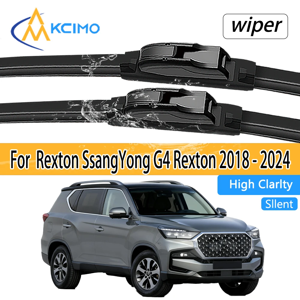 Für Rexton SsangYong G4 Rexton 2018 - 2024 Frontscheibenwischerblätter 2 Stück Windschutzscheiben-Fenster-Zubehör