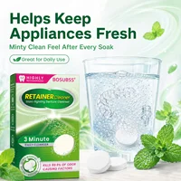 Denture Cleaning Tablets Fresh Breath Denture Cleaner Tablets for Retainers Mouth Guards Braces Oral Care 4