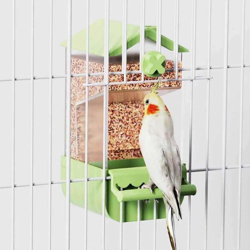

Automatic Bird Feeders for Parrots Durablity Screw on Cage Bird Feeders Indoor Pigeons Parrots Eatting Tool