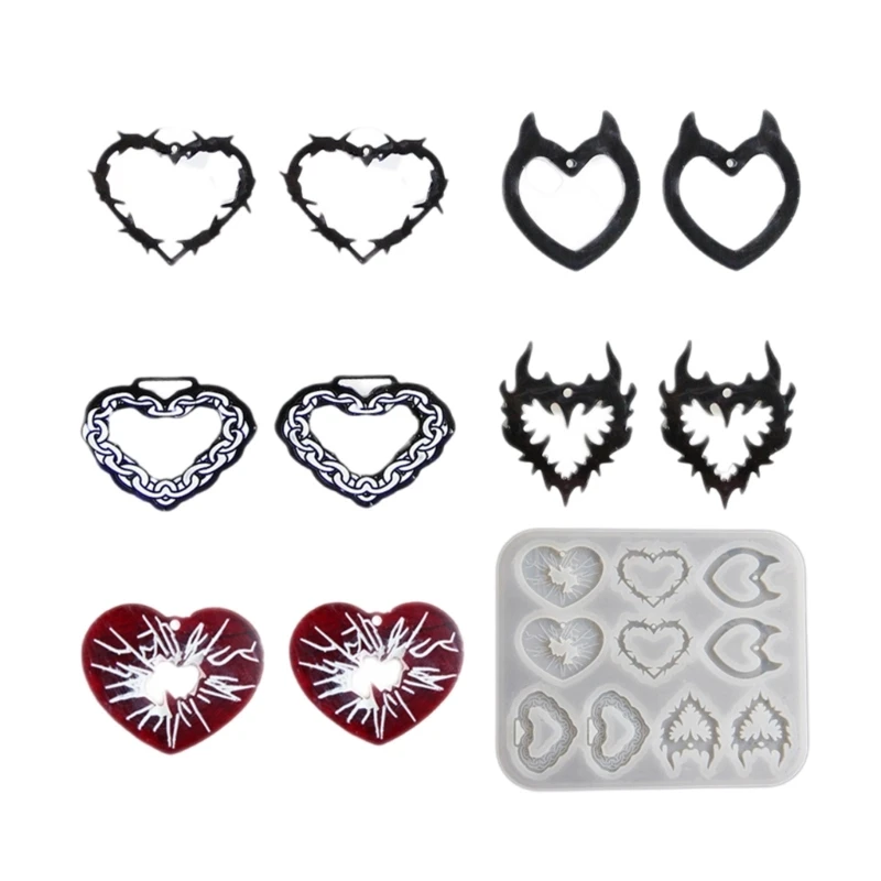 

Heart Resin Art Supplies Jewelry Hand-Making Molds for Crafting Jewelry 37JB