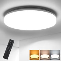 LED Ceiling Light 36W 33 cm Dimmable Ceiling Lamp with Remote Control 3000K–6500K 3600LM Round IP54 Waterproof LED Panel Light for Living Room, Bedroom, Kitchen, Bathroom, Children’s Room