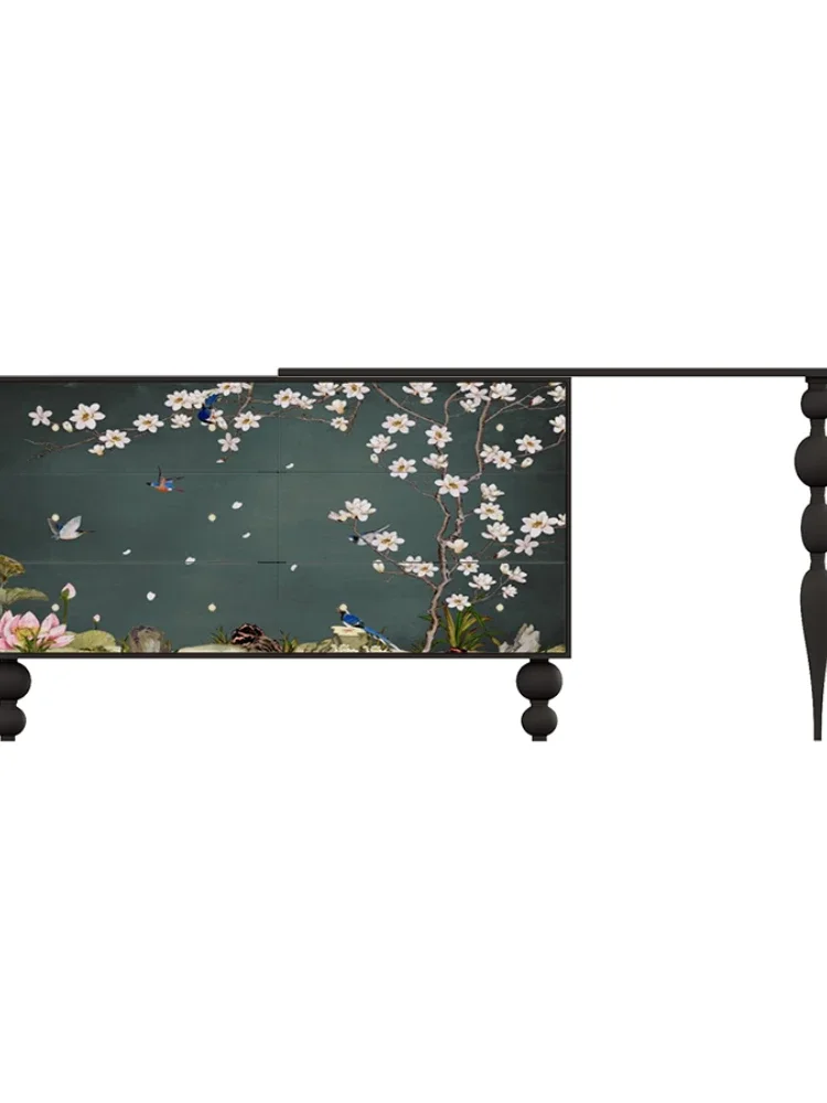 

New Chinese Classical Flower and Bird Bedroom Installation-Free Storage Curio Cabinet Home Storage Entrance Cabinet