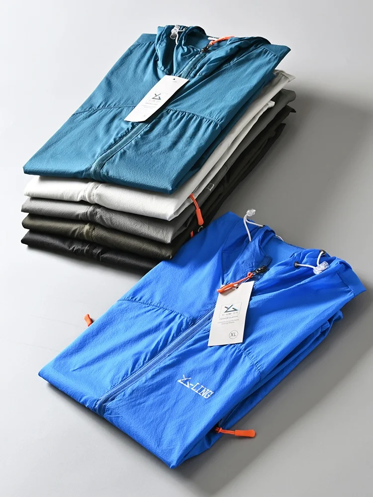 Chapeau de Protection solaire pour hommes, Ultra-fin, respirant, climatisation, vêtements d'extérieur, longue fermeture à glissière, coupe cintrée, été