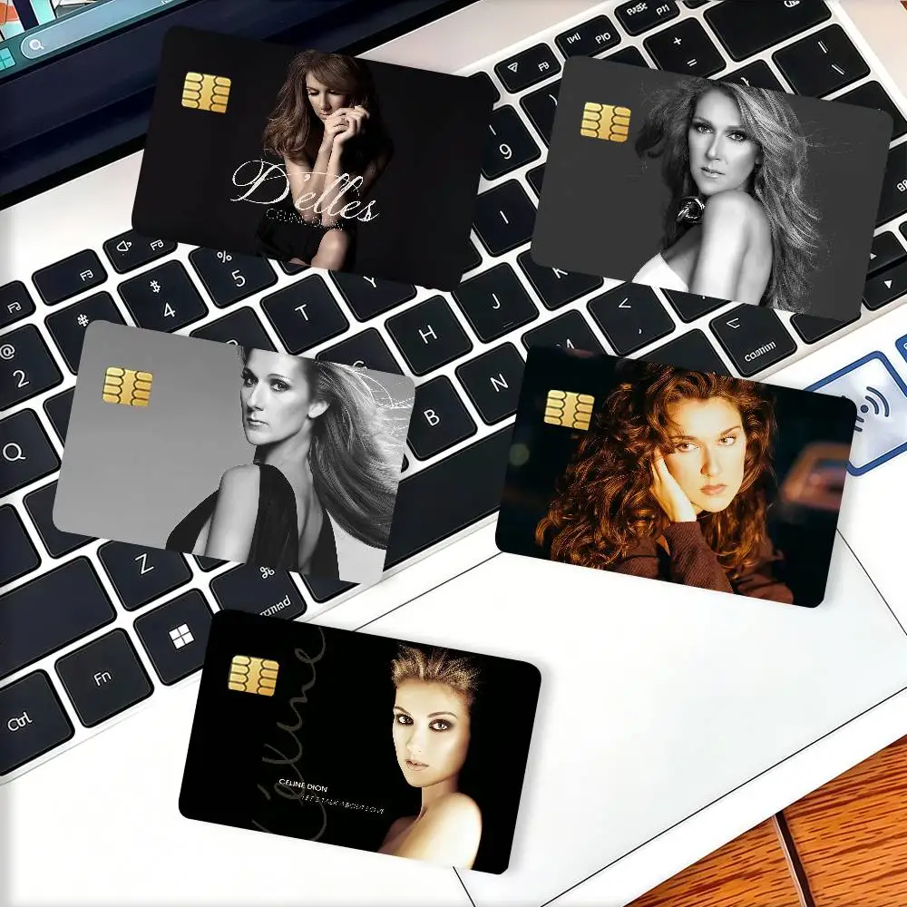 Singer C-Celine Dion Credit Card Decorative Card Stickers Suitable For Bank Cards Metro Transit Anti-scratch Gift 4PCS