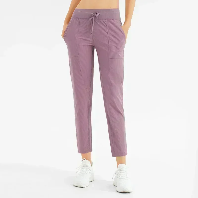

Lemon Women Loose Quick Dry Casual Nine Points Pants Running Yoga Fitness Elastic Sport Pants Spring And Summer Women Sweatpants