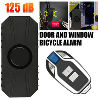 125dB Loud Sound Alarm Wireless Remote Control Doors Windows Anti-Theft Vibration Security Alarm Anti Lost for Motorcycle Bike