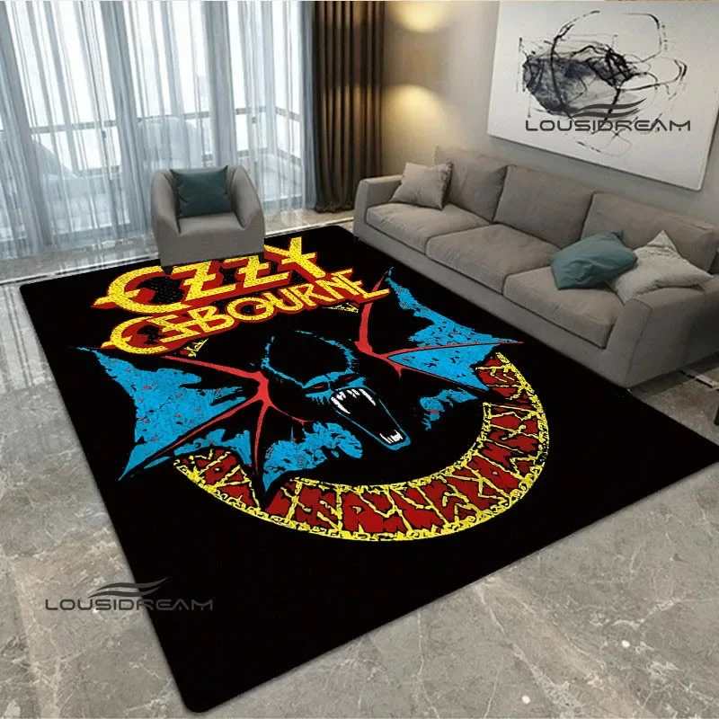 Ozzy osbourne vintage printed carpet living room bedroom beautiful carpet non-slip doormat photography props birthday gift