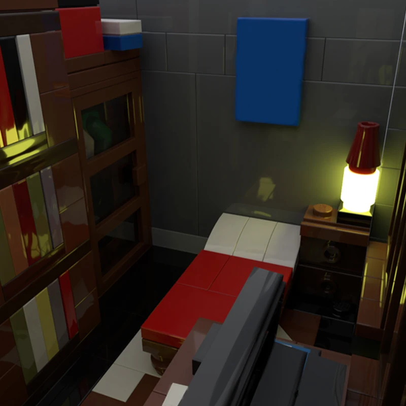 2827PCSMOC Construction boulangerie et kiosque coin modulaire maison rue empilage briques modèle Construction jouets créatifs enfant cadeau bricolage