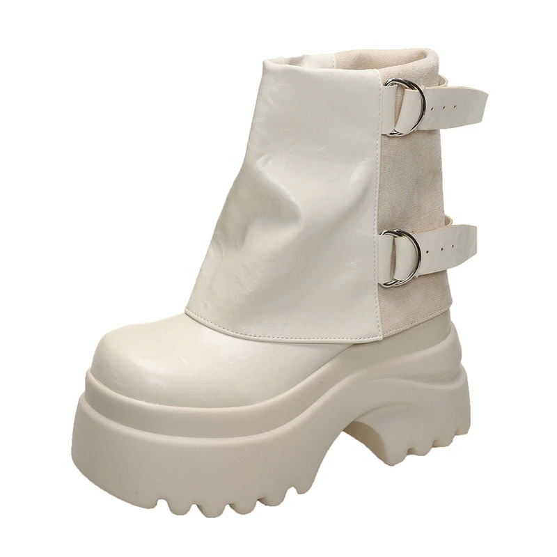 

High Heels Women Ankle Boots Platform Winter Designer Shoes Chunky Fashion Woman Pumps 2025 Cozy New Goth Chelsea Botas De Mujer