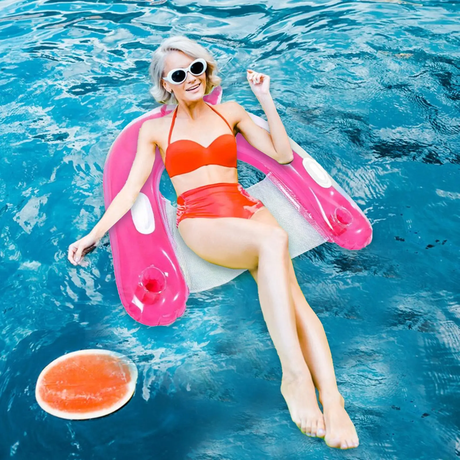 

Floating Pool Chair Inflatable Pool Chair Water Floats Foldable Floating Bed Portable Swimming Accessories For Women Men Kids