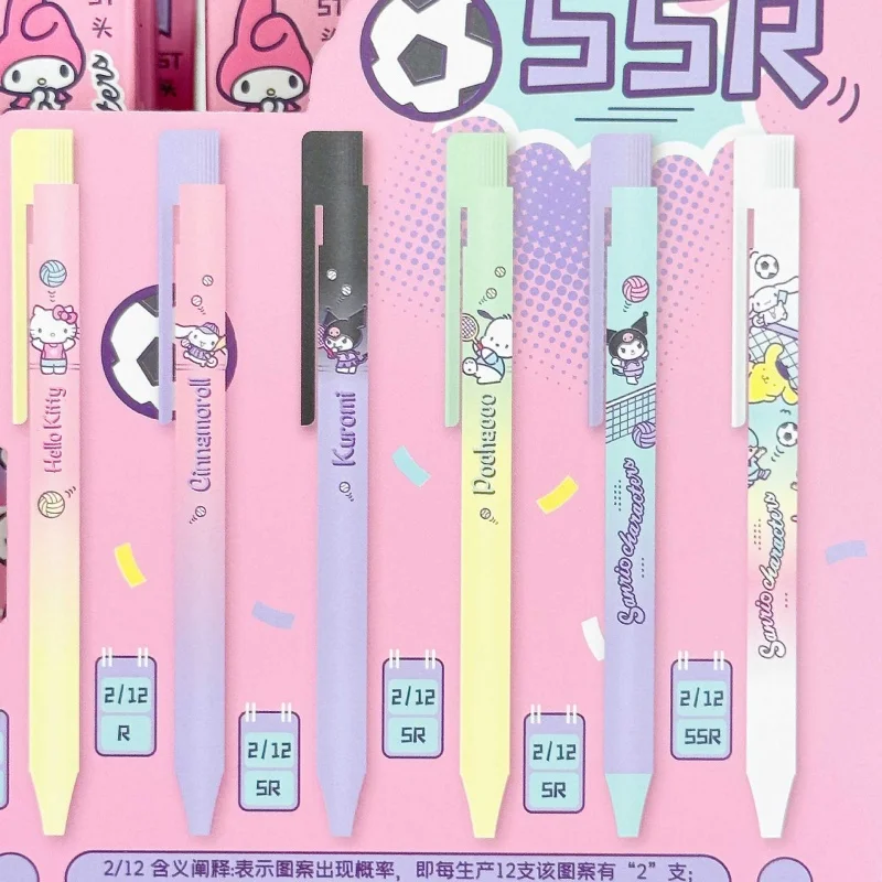 

12PCS/ лот SANRIO KUROMI корицы помпомпури пресс гель Пен мило KITTY 0.5 мм чернила печать подпись ручки школьные поставки