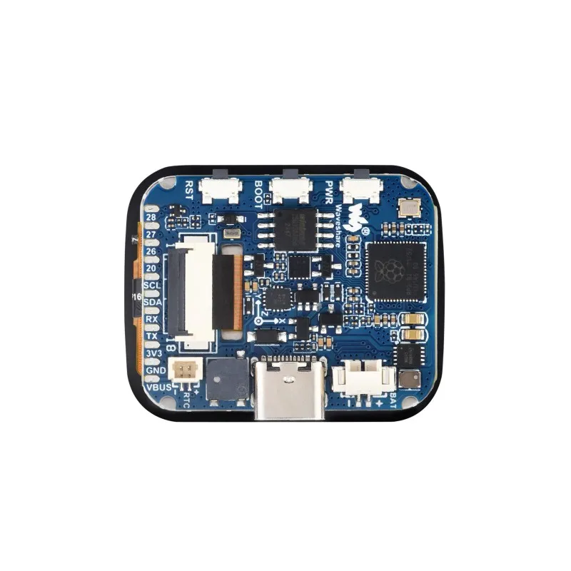 RP2040 Microcontroller Development Board, with 1.69inch Touch LCD, Rounded Corners