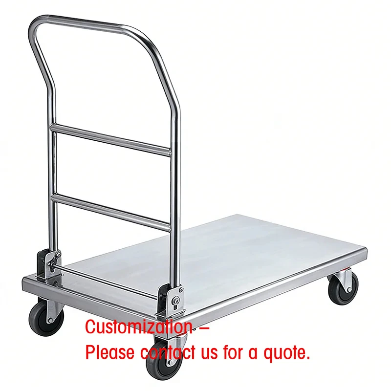 custom.Stainless Steel 201/304 Foldable Utility Cart Self-Cleaning Coating 300kg/Load Capacity Home Appliance
