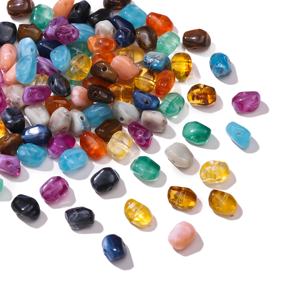 20pcs Colored Irregular Shaped Acrylic Imitation Stone Beads Spacer Beads for DIY Necklace Bracelet Jewelry Making Supplies