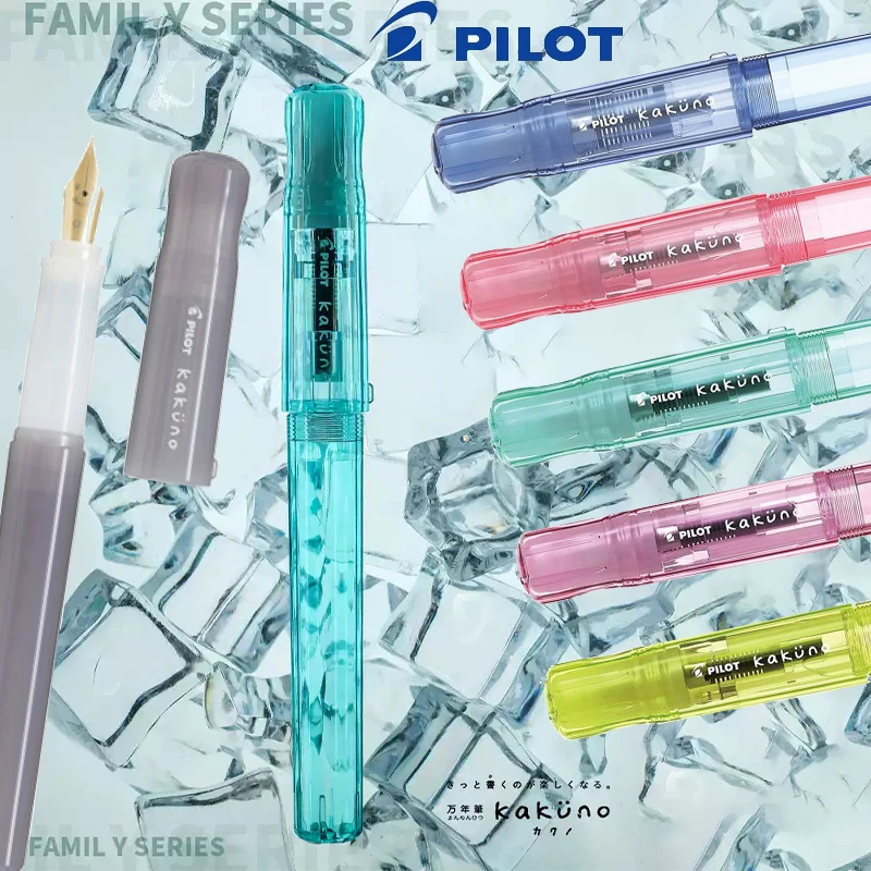Pilot Kakuno Smile Family Fountain Pen Aesthetic Ergonomic Triangular Grip Daily Writing Practice Pens for Beginners Calligraphy