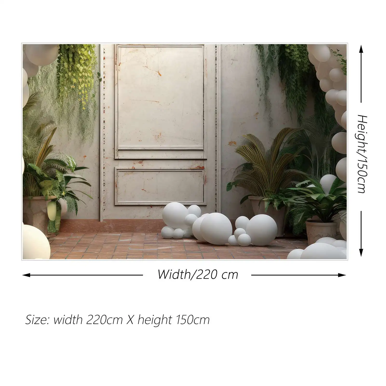 MOON.QG fondale matrimonio bianco ritratto porta per foto addio al nubilato palloncino sfondo drappeggio verde vetro Studio Photo Booth