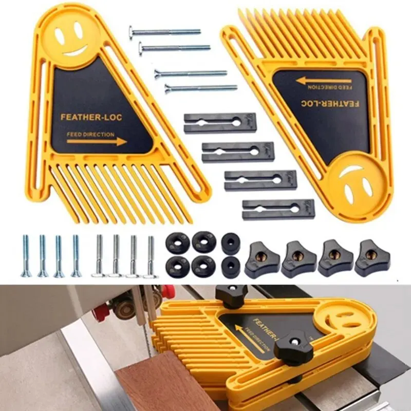 

2-пак. True Flex Featherboard — регулируемая доска с двойным пером — защитная направляющая для деревообработки, нажимной блок для настольной пилы